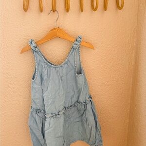 Zara soft chambray  Ruffle Dress